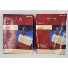 Holiday Living Plastic 2″ Suction Cups Christmas Window Hanger 4-Pack Lot of 2