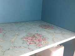 Vintage Floral Self Adhesive Wall Paper Shelf Liner 17.7″W x 100″L, Green
