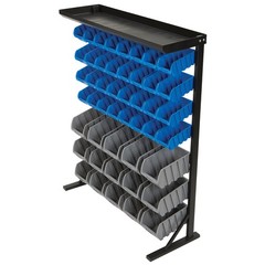 Strongway Single-Sided 47-Bin Bulk Storage Rack