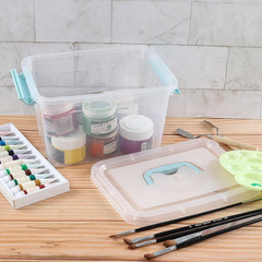 6-Pack Clear Plastic Storage Bins with Lids for Home & Office Organization