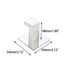 2pcs Polished Chrome Towel Robe Hook Door Hanger Hanging Self-adhesive 54x48mm