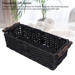 Handmade Paper Rope Storage Basket For Bathroom Decor