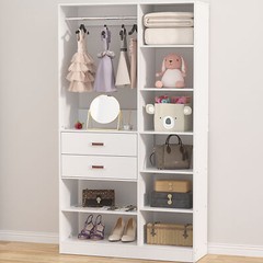 80” Stand-alone Closet System Walk-in Closet Organizer with 10 Storage Shelves