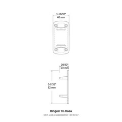 6 In. Chrome Hinged Triple Wall Hook