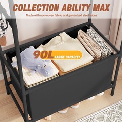 Clothes Rack Heavy Duty Clothing Garment Rack Storage 4 Drawer Bedroom Organizer