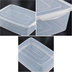 14 Quart Clear Latching Box, Plastic Storage Container Bins with Lids Set of 4