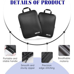 6-Piece Travel Compression Packing Cubes Set Luggage Organizer Bags for Carry-On