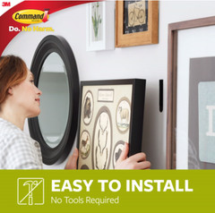 3 Pks 3M Command Large Picture Hanging Strip Black 4 Pairs/Pack (Total 12 Pairs)