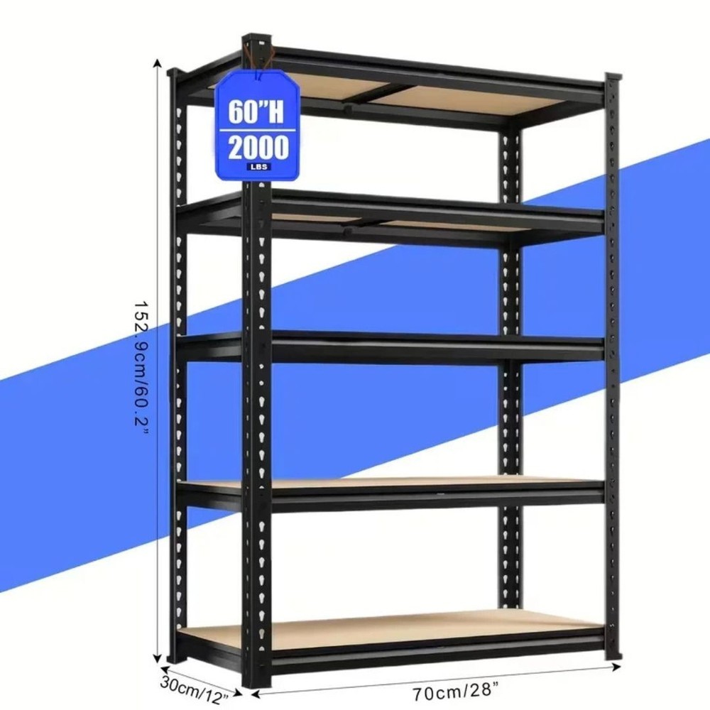 72″ Adjustable Double Heavy Duty Metal Layer Column Garage Shelving Rack 3000lbs