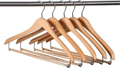 Quality Hangers Wooden Hangers Beautiful Sturdy Suit Coat Hangers with Locking B
