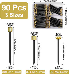90PCS Picture Hanging Nails, 3 Sizes Wall Decorative Nails for Hanging Pictures
