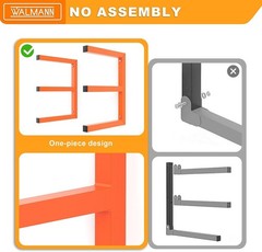 Garage Wall Mounted Lumber Storage Rack Overhead Heavy Duty One-Piece Design
