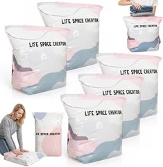No‑Pump Vacuum Storage Bags, 2026 New Heavy-Duty Press & Seal For Clothes