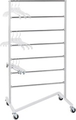 Z-Truck Clothing Hanger Storage 30″ x 22″ x 60 ½” Chrome Rolling Organizer Rack