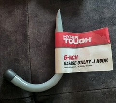 Hyper Tough 6 In. Wall Mounted Garage Utility Metal J Hook New Lot Of 4