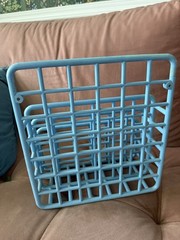 Vtg Yaffa Design Mini Catch All Desk Plastic Storage Organizer Rack 1983 Blue