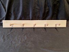Wooden Wall Rack For Coats or Towels Various Sizes Natural or Burnt Finish