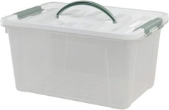 Plastic Storage Box 14 Quart with Transparent Design Great for Home Organization
