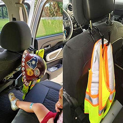 Flexible over the Seat Hard Hat Rack Holder Hard Hat Accessory for Vehicle Truck