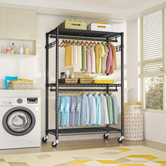 Heavy Duty P1 Plus Rolling Clothes Rack with Wheels, Max Load 524 LBS
