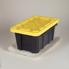 NEW 10PK- 6.5qt Storage Bin Container Tote Mini Yellow Lid TikTok Home Depot HDX