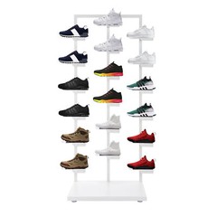 Stackable Commercial Shoe Rack Display Cabinet Three-post Single-sided Shoe Rack