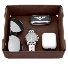 Faux Leather Valet Tray Organizer for Men – Catch-All Tray for Entryway Table…