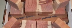 2 X 2X 3/4 AROMATIC RED CEDAR WOOD BLOCKS MOTH BALL REPELENT (16)