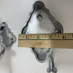 2 Traditional Ball Hat Coat Hooks Double Hanging Hook Cast Chrome Plated 9.5 t