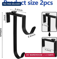 2 Pcs Double Pool Fence Hooks for Pool Equipment, Adjustable Pool Pole Hanger Ru