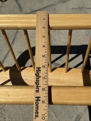 Vintage Dansk Danish MCM Wood Spindle Magazine Rack Record Holder 21-1/2 X 12×9”