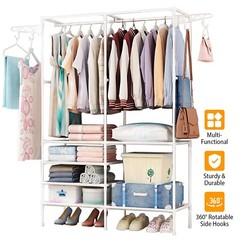 Heavy Duty Wardrobe Hanger Clothes Rack Garment Storage Stand Closet Organizer