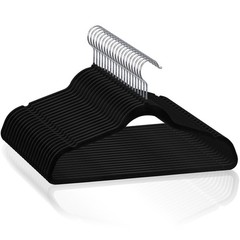 Velvet Hangers 100 Pack Non-Slip Suit Hangers with 360° Rotatable Hook for Pants