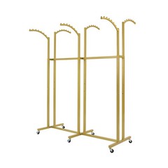 Adjustable Height Garment Rack With Six Universal Wheels 45.6*19.6*55.12-70.87in