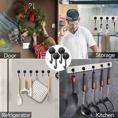 ALLNAT Magnetic Hooks Heavy Duty Strong Neodymium Swivel Swing Kitchen Magnets