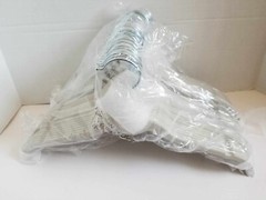 35 Non Slip Velvet Clothes Hangers with Cascading Hooks, light gray, 16.5 In