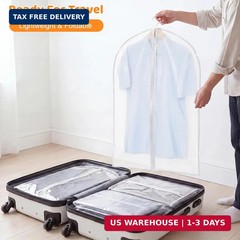 6 Pack Garment Bags 60 * 100cm,40in PEVA Translucent Garment Covers, Suit Storag