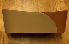 Faux Leather Storage Bin Caddy Towel Drinks 2 Tone Brown New Elegant Decor