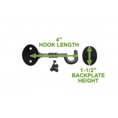 Renovators Supply Gate Latch Lock 5″ Wrought Iron Hook and Eye Door Lock Latch