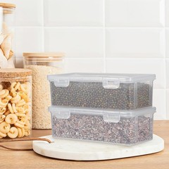 Bread Stora Box Airtight Plastic Container 7.48X3.74X2.36In