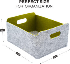 Stylish Collapsible Felt Storage Baskets for Toys, Clothes & Books