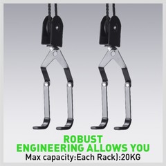 2-Pack Bike Lift Hoist Bicycle Lift Ceiling Mounted Garage Hanger Pulley Rack