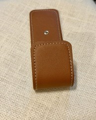 Brown Faux Leather Wall Hook Modern Matte Finish Wall Mounted Traditional Style