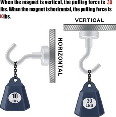 20-Piece Magnetic Hook Set – 30lbs Neodymium Strength for All Your Hanging Needs