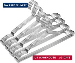 Metal Hangers Clothing Heavy Duty for Closet Stainless Steel Hanger 16.5in by WY