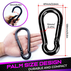 2Pcs 5.5In Spring Snap Hooks 1000LBS Capacity, Utility Hook Clip, Heavy Duty Ro
