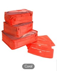 6 Piece Luggage Packing Cubes & Laundry Pouches For Travel and Storage