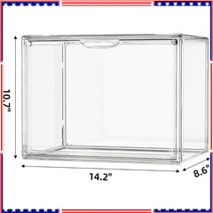Clear Acrylic Display Case, Large Stackable Storage 1 Pack, X Large-Clear