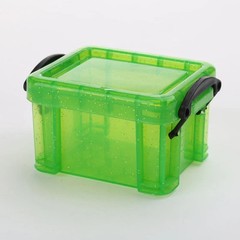 Mini Clear Plastic Storage Box with Locking Lid Portable Jewelry Container Case