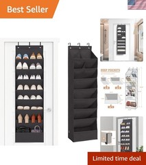 Over the Door Shoe Organizer Heavy-Duty Large Deep Pocket Hanging Shoe Organi…